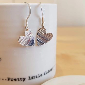 Silver Simple Heart Earrings