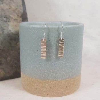 Silver Rectangular Earrings