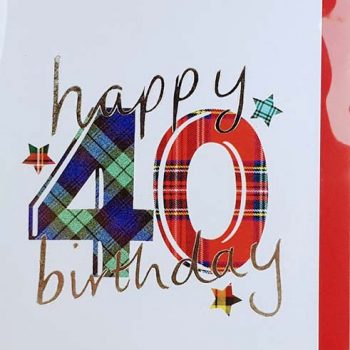 Scottish Birthday Card Special Ages 40