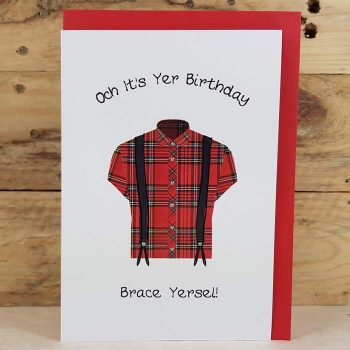 Scottish Birthday Card Braces
