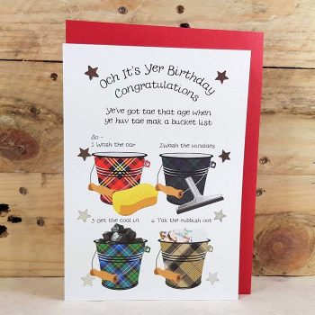 Scottish Birthday Card Bucket List