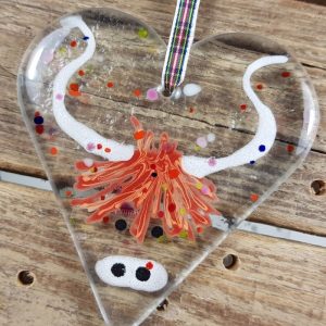 Fused Glass Coo Heart pic 2