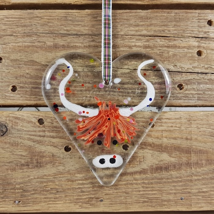 Fused Glass Coo Heart