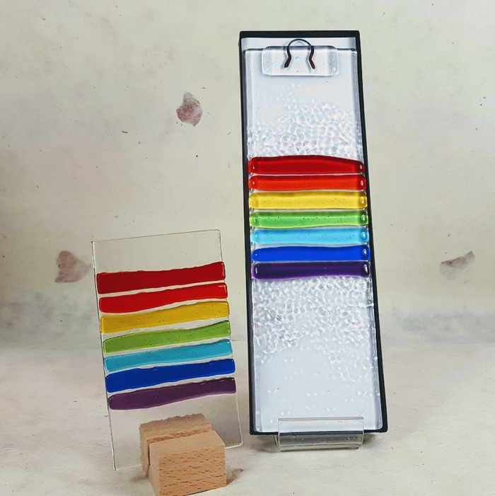Fused Glass Rainbow Hanging