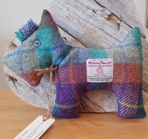 HARRIS TWEED SCOTTIE DOG MIXED COLOUR