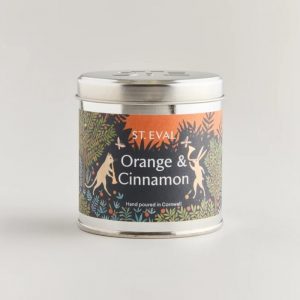 ORANGE & CINNAMON SCENTED CANDLE TIN