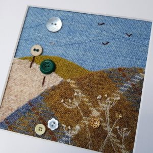 HARRIS TWEED EMBROIDERED LANDSCAPE DETAIL