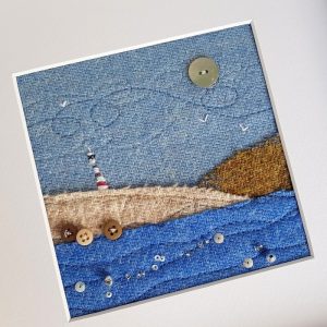 HARRIS TWEED EMBROIDERED LANDSCAPE DETAIL