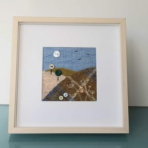 HARRIS TWEED EMBROIDERED LANDSCAPE