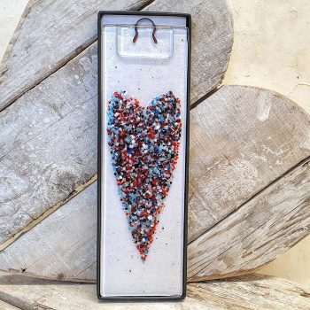 Fused Glass Heart Hanging