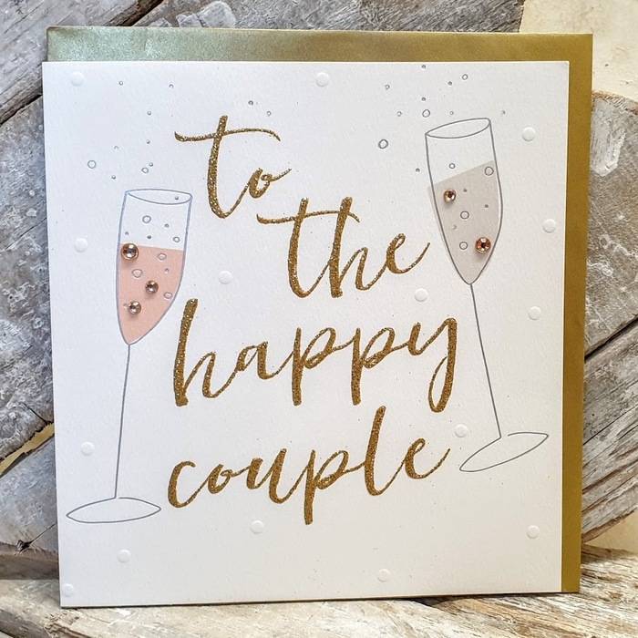 TO THE HAPPY COUPLE WEDDING CARD