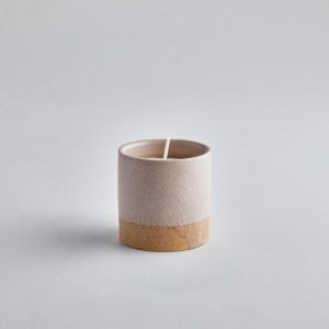 SAND DIPPED CANDLE POT BAY AND ROSEMARY