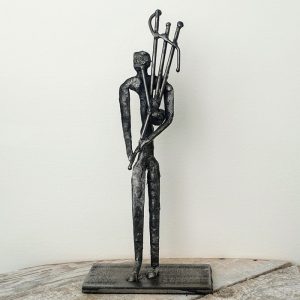 METAL FIGURE, BAGPIPER