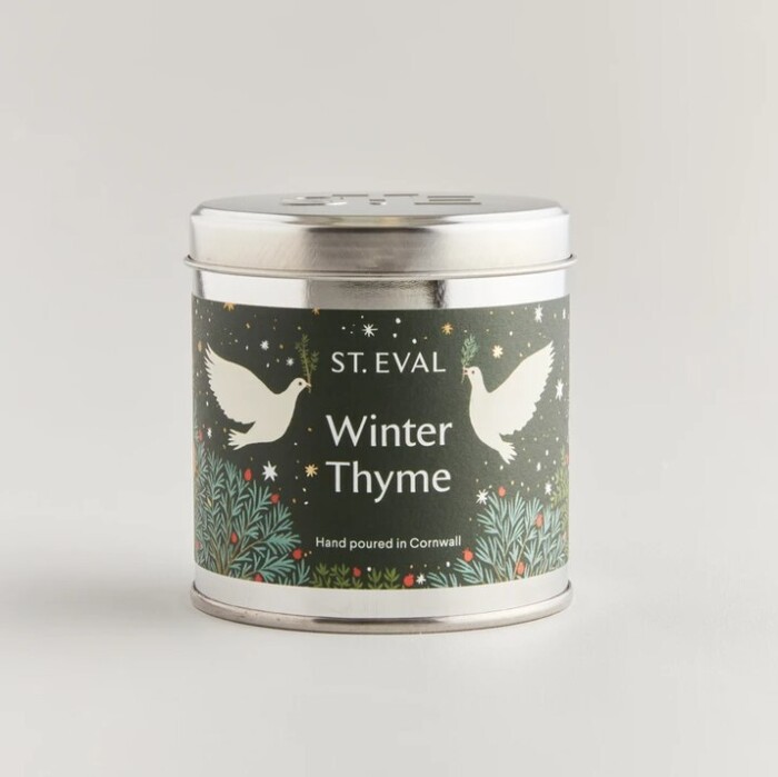 WINTER THYME SCENTED CANDLE TIN