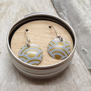 Small Round Patterned Earrings