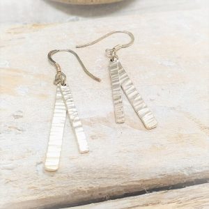 DOUBLE DROP SILVER EARRINGS