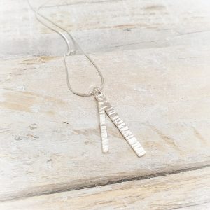 DOUBLE DROP SILVER PENDANT