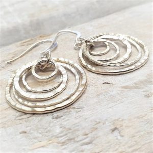 LARGE MULTI LINK SILVER DETAIL EARRINGS