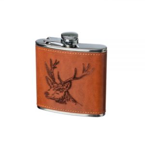Stag Leather Hip Flask