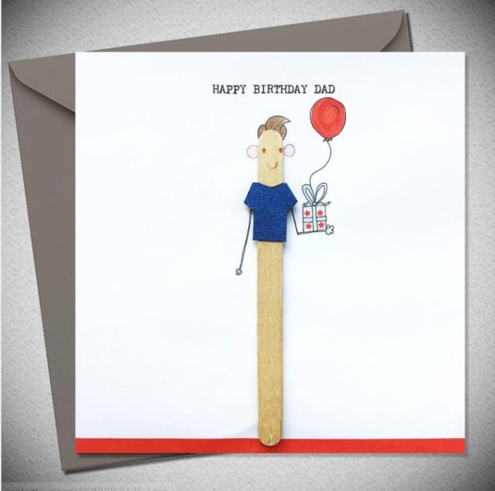 LOLLY STICK BIRTHDAY DAD CARD