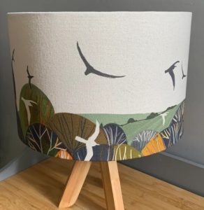 TREES AND SEAGULLS LAMPSHADE DETAIL