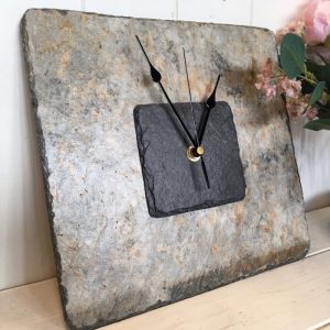 LARGE SQUARE SLATE CLOCK