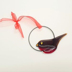 GLASS ROBIN DECORATION DETAIL