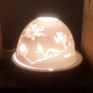 PORCELAIN TEALIGHT HOLDER MAGNOLIA