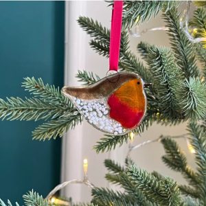 ROBIN GLASS DECORATION
