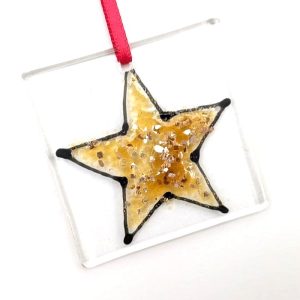 STAR GLASS DECORATION CARD 1