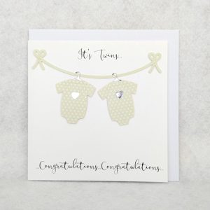 ITS TWINS BABY CARD SSTWING