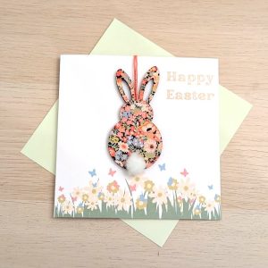 EASTER CARD WITH BUNNY DECORATION